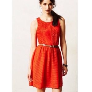 Anthropologie Bordeaux Textured A-Line Tank Dress